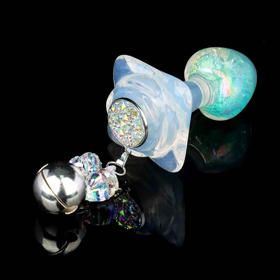 SPECIMEN-215: Small Heart Crystal Butt Plug | Delicate & Discreet Design | Custom Luxury Accessories (Pink/Teal)