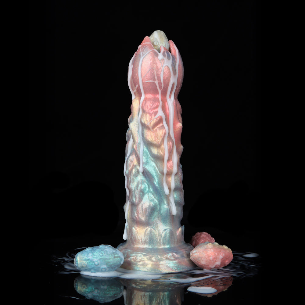 Edwiin Colorful Inflatable Ovipositor Dildo（4 Eggs）
