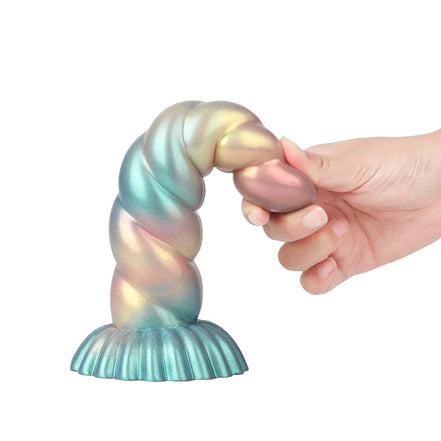 Twisted Rainbow Electric Dildo
