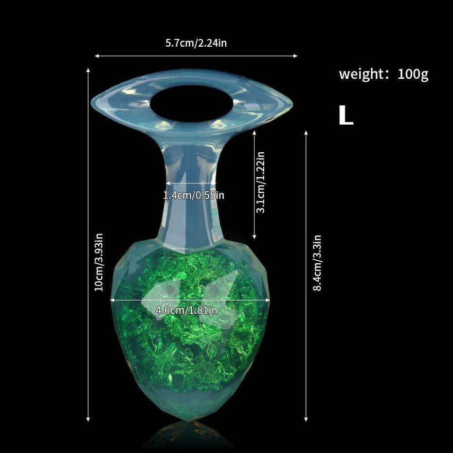ETHER-DIAMOND: Luxury Crystal Core Plug Butt Plug | 9-Color Jewel Tone Collection Specimen