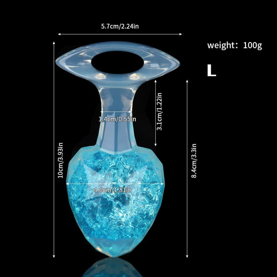 ETHER-DIAMOND: Luxury Crystal Core Plug Butt Plug | 9-Color Jewel Tone Collection Specimen