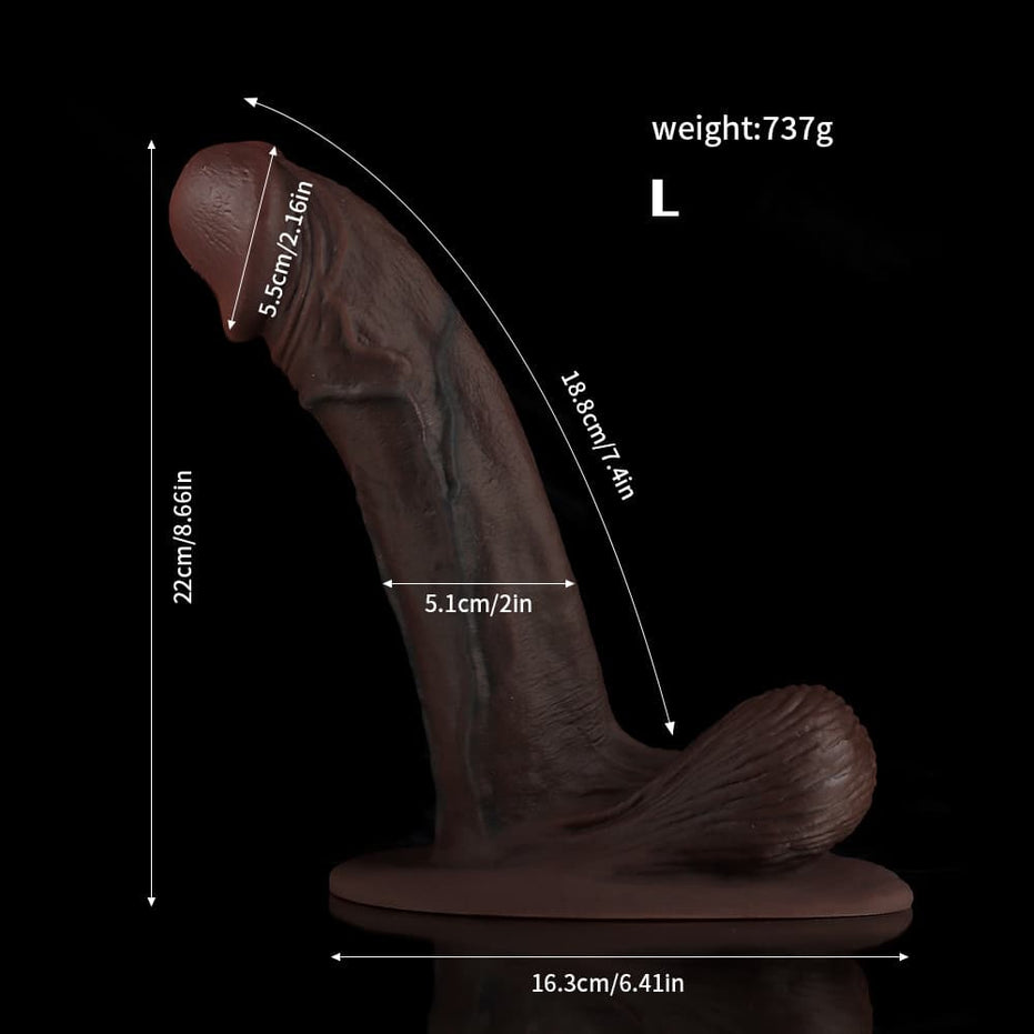 FZ42-Black Realistic Dildos - 3 Sizes