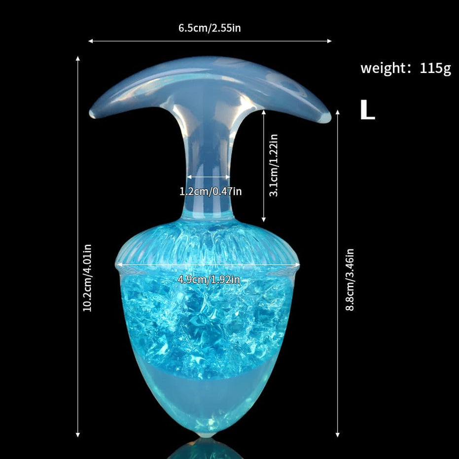 CRYSTAL-CHESTNUT: Sparkling Crystal Core Plug Butt Plug | 3 Sizes & 9 Colors Set Specimen