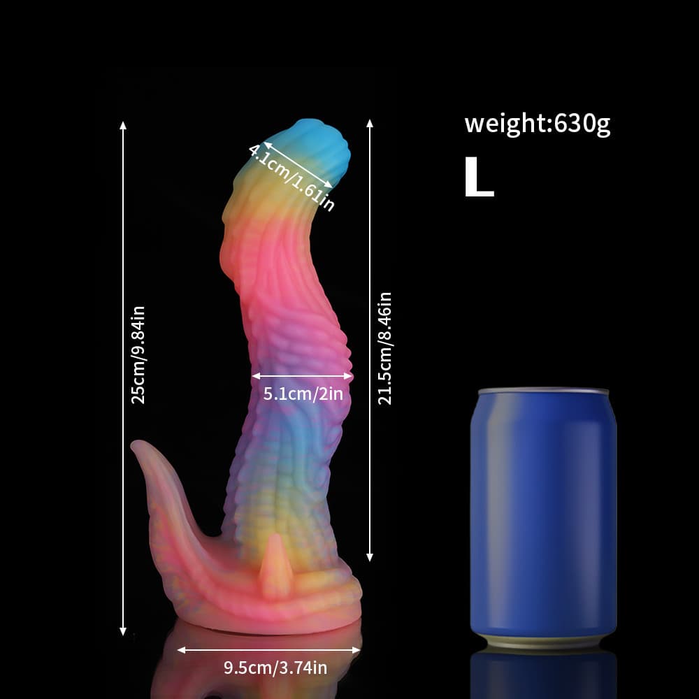 Dinosaur Blue Yellow Purple Fantasy Dildo