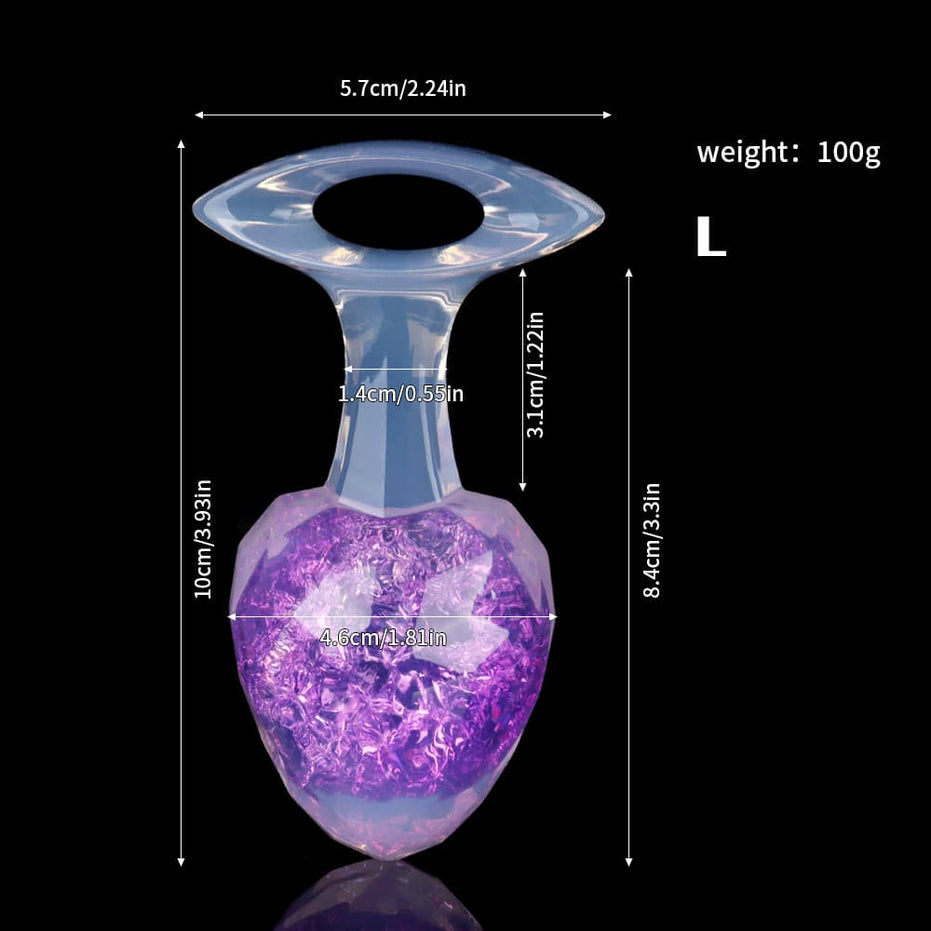 ETHER-DIAMOND: Luxury Crystal Core Plug Butt Plug | 9-Color Jewel Tone Collection Specimen