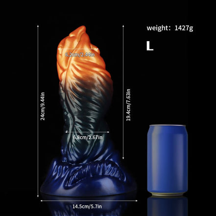 Hawksbill Orange Green Blue Dildo Animal Dildo