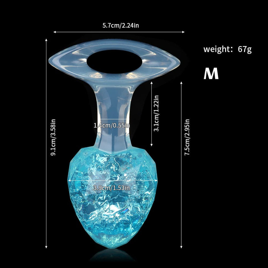 ETHER-DIAMOND: Luxury Crystal Core Plug Butt Plug | 9-Color Jewel Tone Collection Specimen