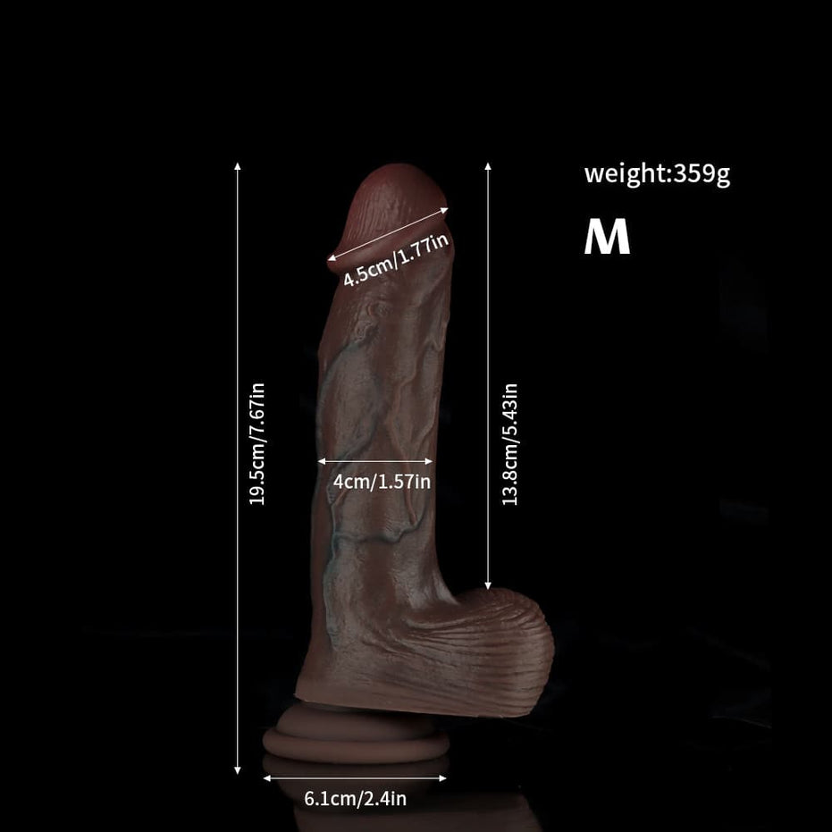 FZ44- Black Realistic Dildos - 3Sizes