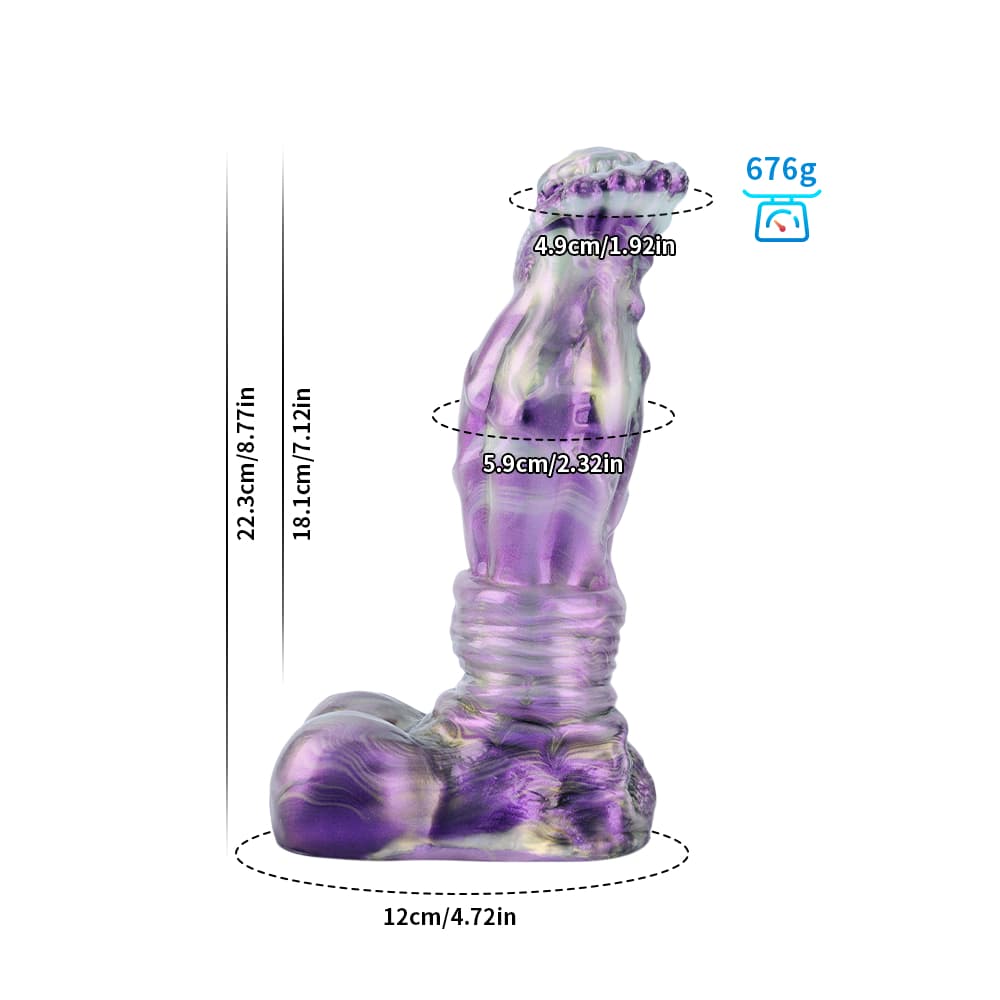 Gradient Purple Horse Dildo