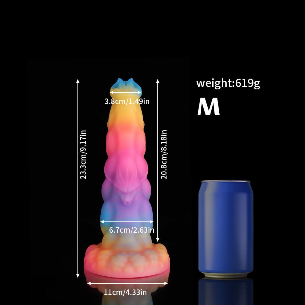 Sphinx Blue Yellow Purple Fantasy Dildo-Knot Dildo-Glow In The Dark Dildo