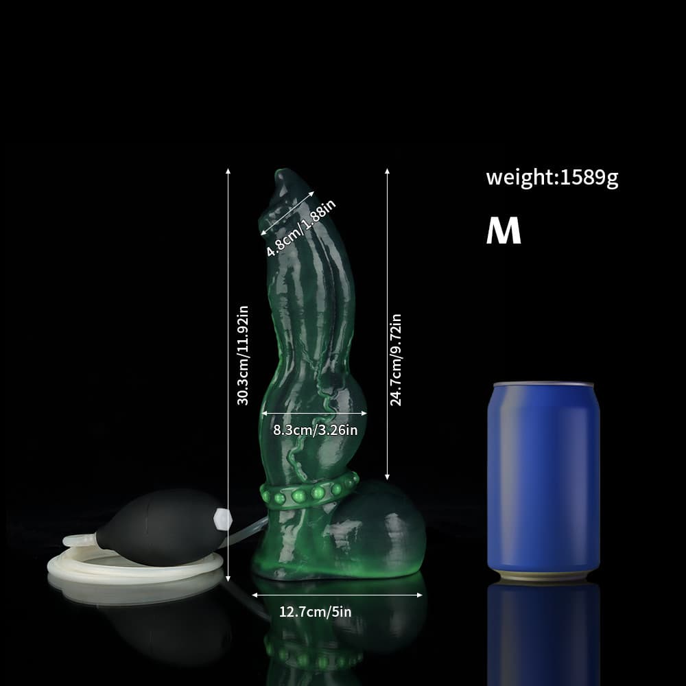 Venom Green Knot Dildo -  Ejaculating dildo