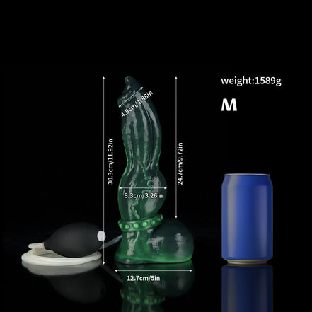 Venom Green Knot Dildo -  Ejaculating dildo