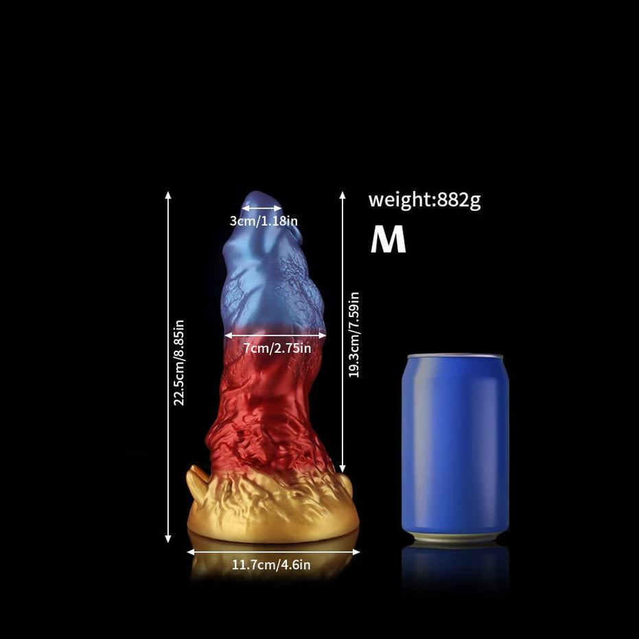 Leo Gradient Red Purple Gold Fantasy Dildo