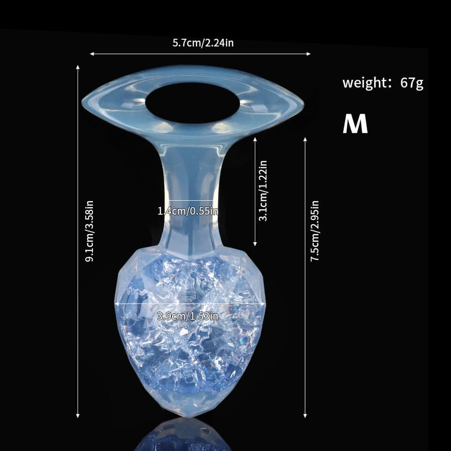ETHER-DIAMOND: Luxury Crystal Core Plug Butt Plug | 9-Color Jewel Tone Collection Specimen