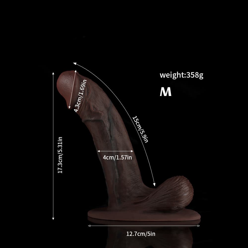 FZ42-Black Realistic Dildos - 3 Sizes