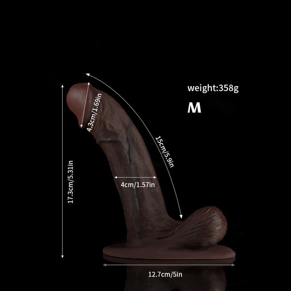 FZ42-Black Realistic Dildos - 3 Sizes