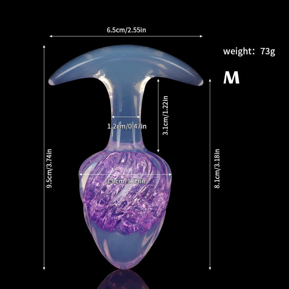 GLACIER-SCOOP: Ice Cream Crystal Core Plug Butt Plug | 9-Color Glitter Collection Specimen