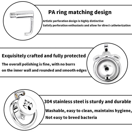 Flat Chastity Cage Chastity Belt