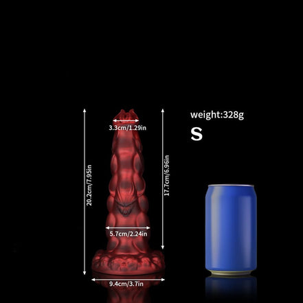 Sphinx Crimson Fantasy Dildo-Knot Dildo