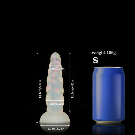 Twisted Jelly Transparent Color Dildo - Luminous Dildo