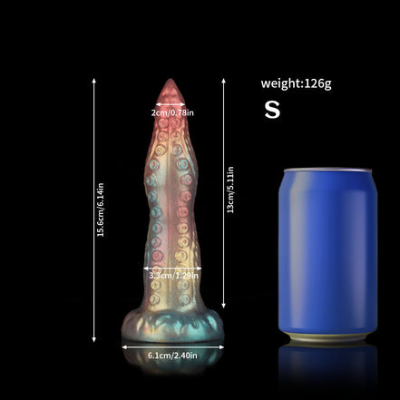 Small Octopus Rainbow Gradient Tentacle Dildo