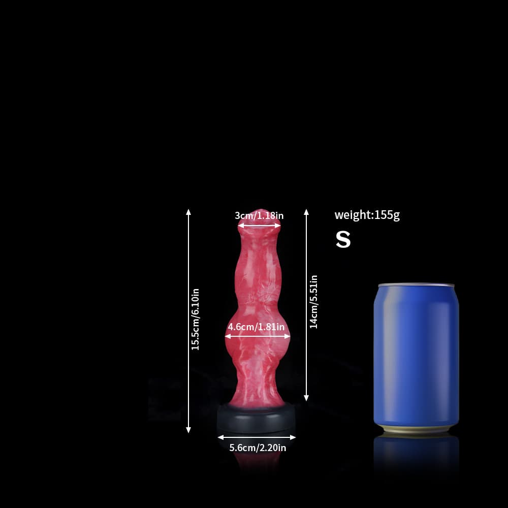 Skinny Dog  Rose Pink Dildo Animal Dildo Knot Dildo