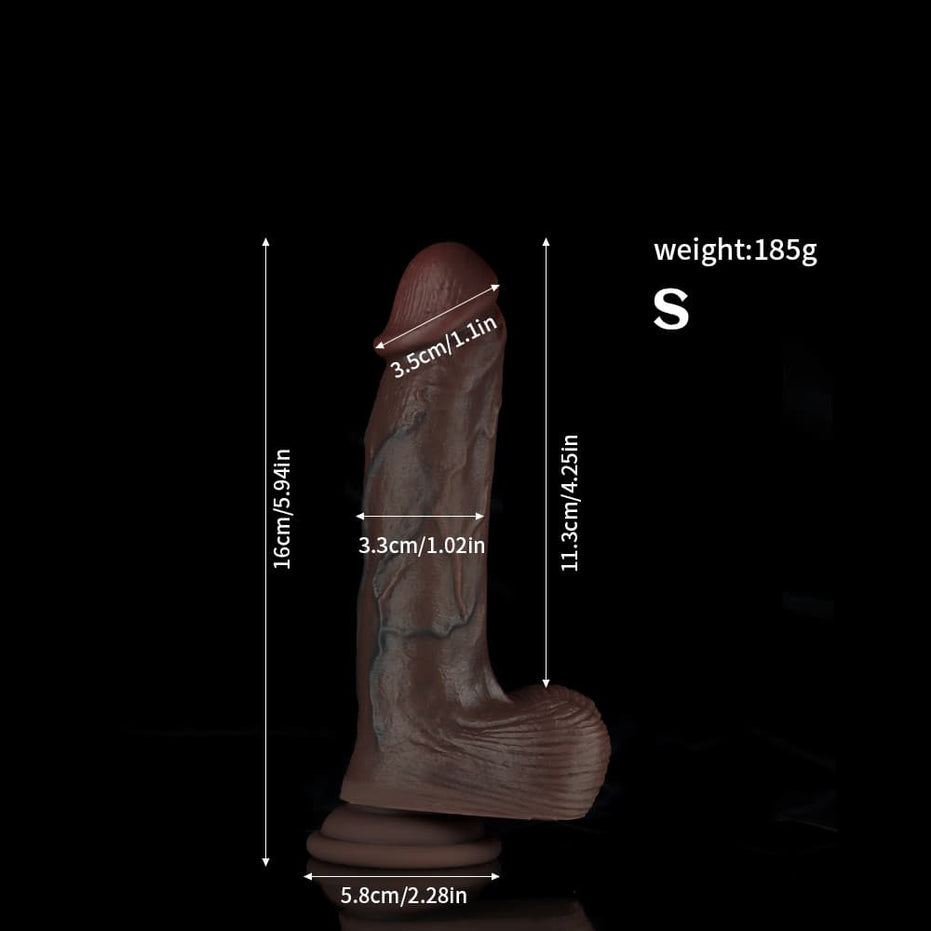 FZ44- Black Realistic Dildos - 3Sizes