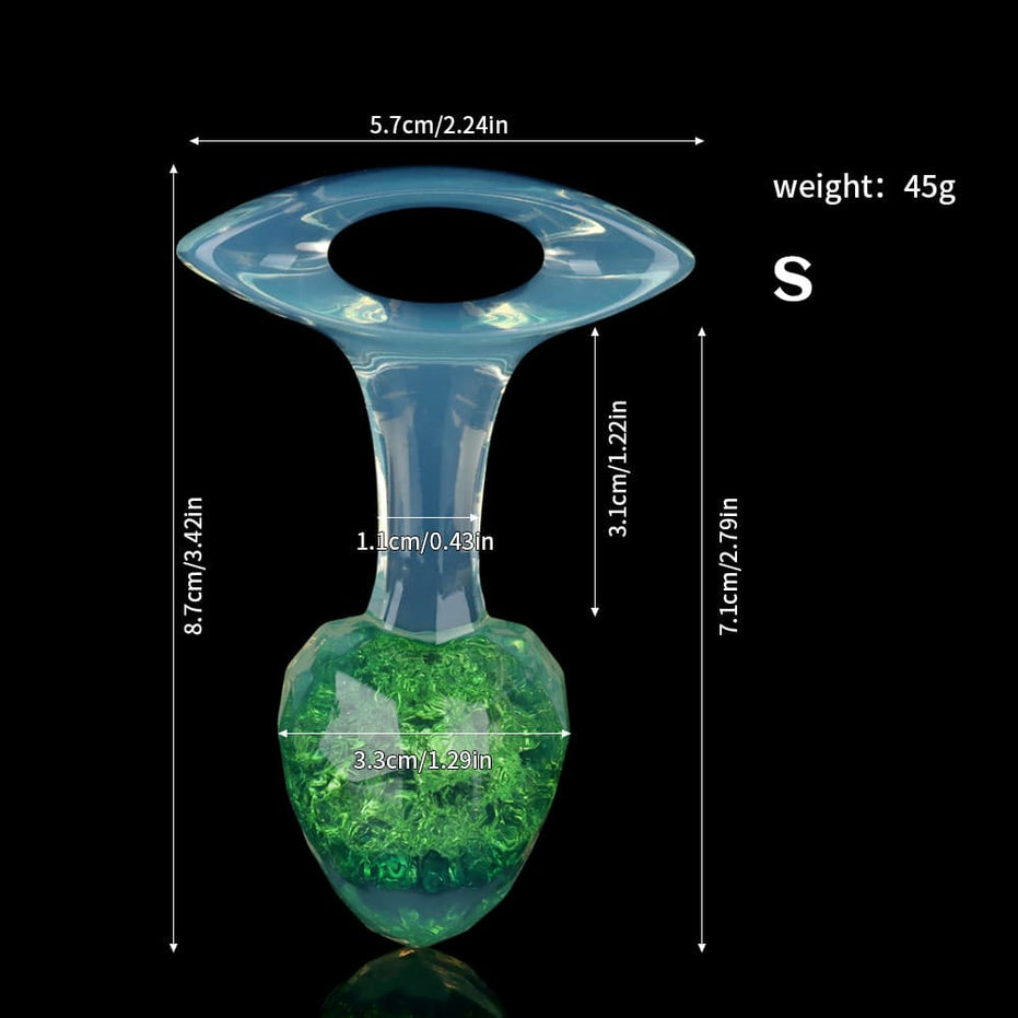ETHER-DIAMOND: Luxury Crystal Core Plug Butt Plug | 9-Color Jewel Tone Collection Specimen