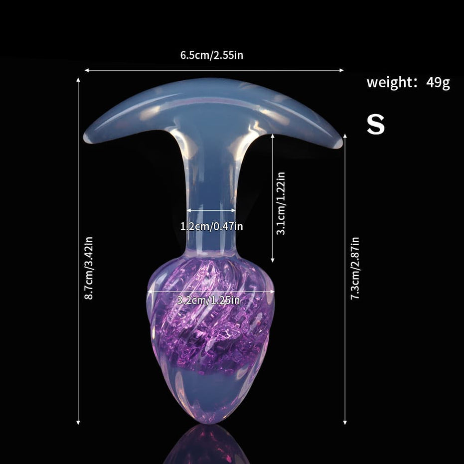 GLACIER-SCOOP: Ice Cream Crystal Core Plug Butt Plug | 9-Color Glitter Collection Specimen