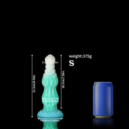 Dog Blue Green Knot Dildo