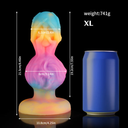 Talon Skull Blue Yellow Purple Butter Plug