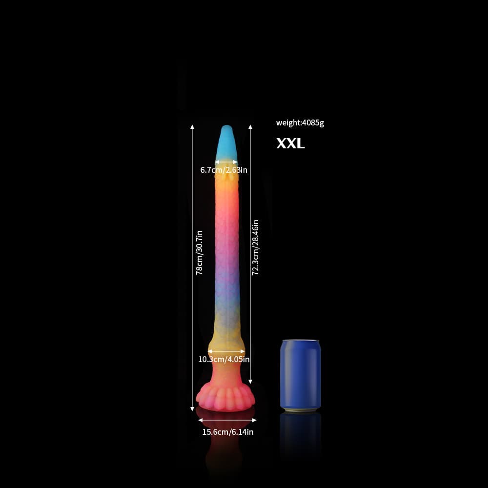 Eel Blue Yellow Purple Luminous Dildo - Tentacle Dildo