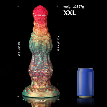 Rainbow Fantasy Dildo-Knot Dildo