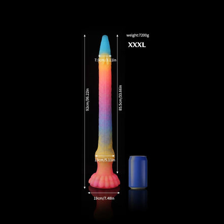 Eel Blue Yellow Purple Luminous Dildo - Tentacle Dildo