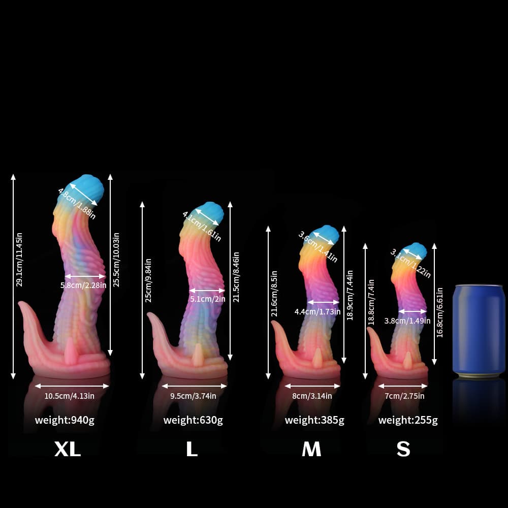 Dinosaur Blue Yellow Purple Fantasy Dildo